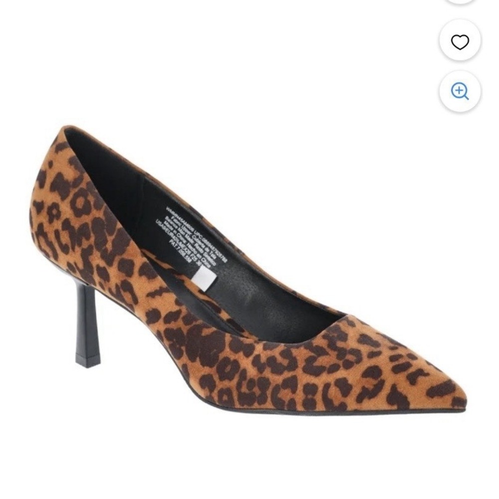 Madden NYC Leopard Print Pointed Toe Kitten Heel Pumps Animal Print Womens Sz 7